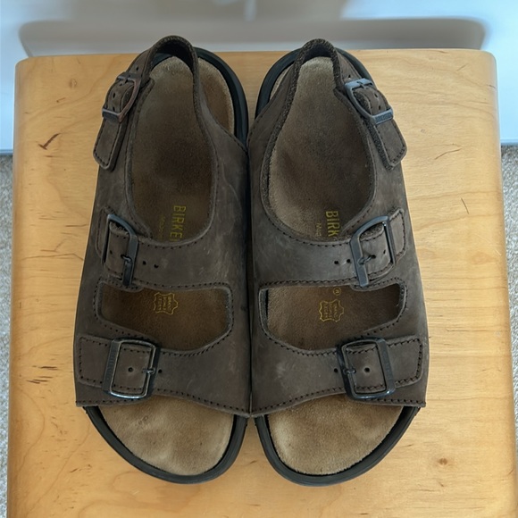 Birkenstock Nubuck Nebraska Strapped Sandals - Picture 3 of 10